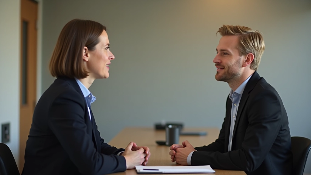 Twee professionals in constructief gesprek, open communicatie