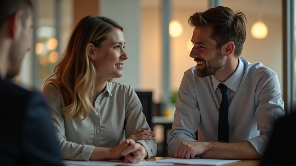 Twee mensen in gesprek, actief luisteren en empathische blik, emotioneel contact