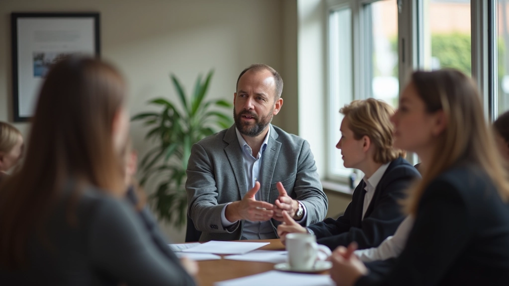Facilitator met teamleden